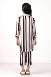 Girl's Set (2-7Y) (Black Stripe)